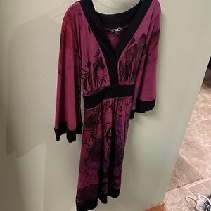 Elegant Purple and Black Dress